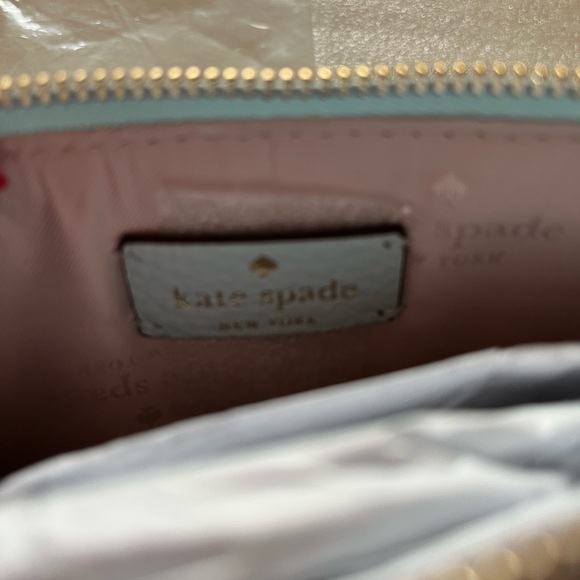 Kate Spade Crossbody Leila Pebbled Leather Baby Blue (Dewy) Handbag NWT - Picture 4 of 9